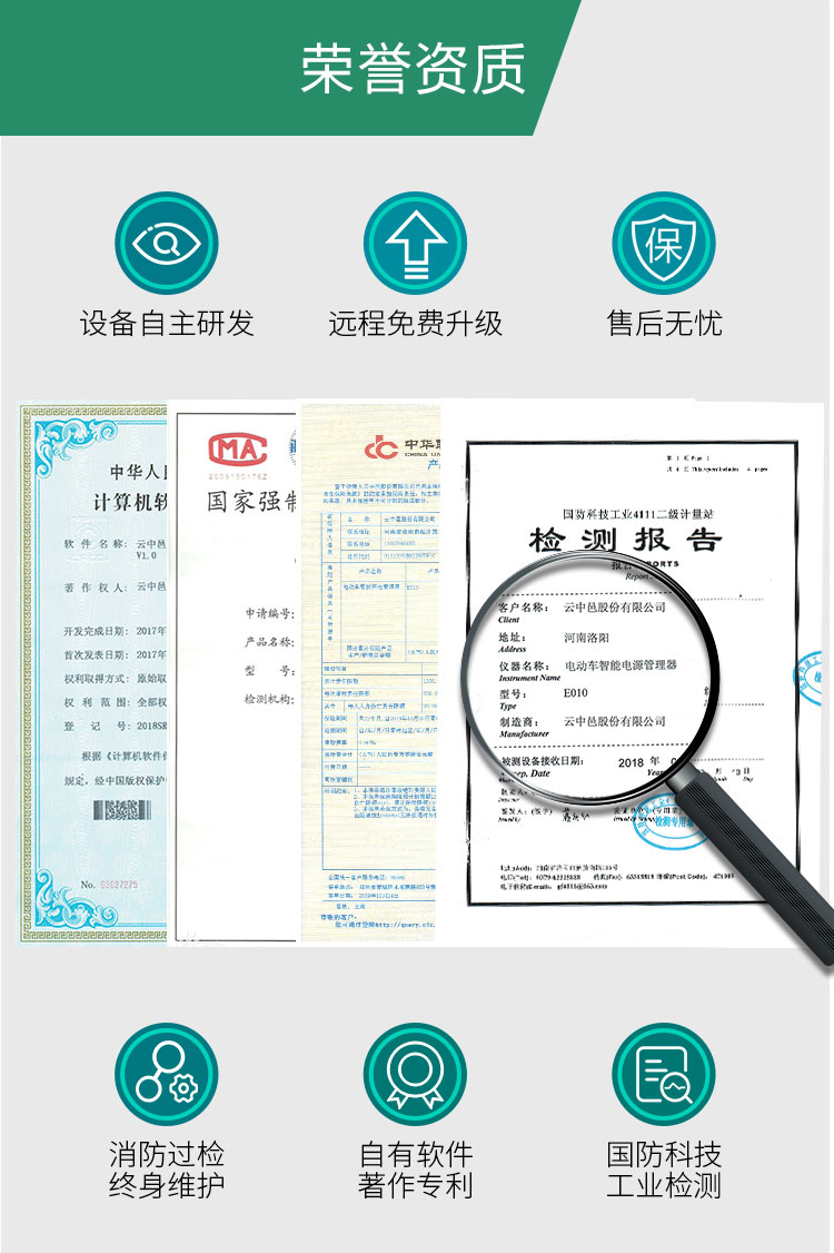 電動車1路智能充電插座榮譽資質(zhì)